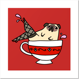 Fancy Legs Teacup Pug Posters and Art